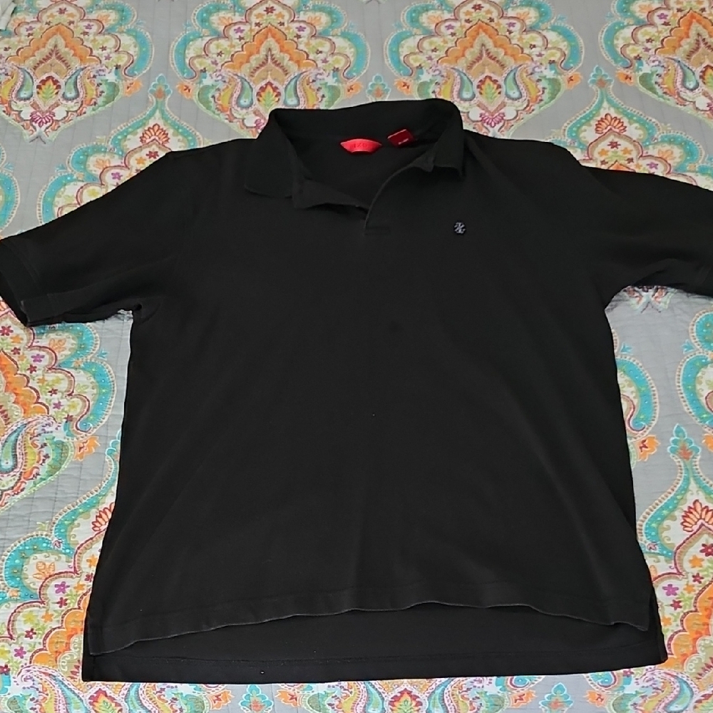 Men's Izod Black Polo Shirt, Large